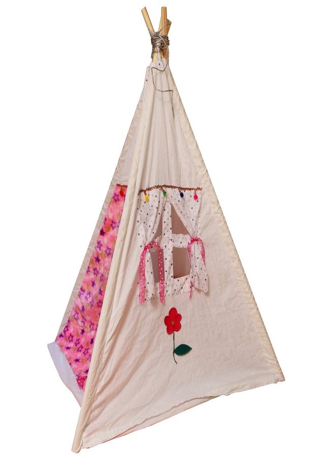 CREATIVE TEXTILES Tent House for Kids Play Tent (Pink) - Image 4